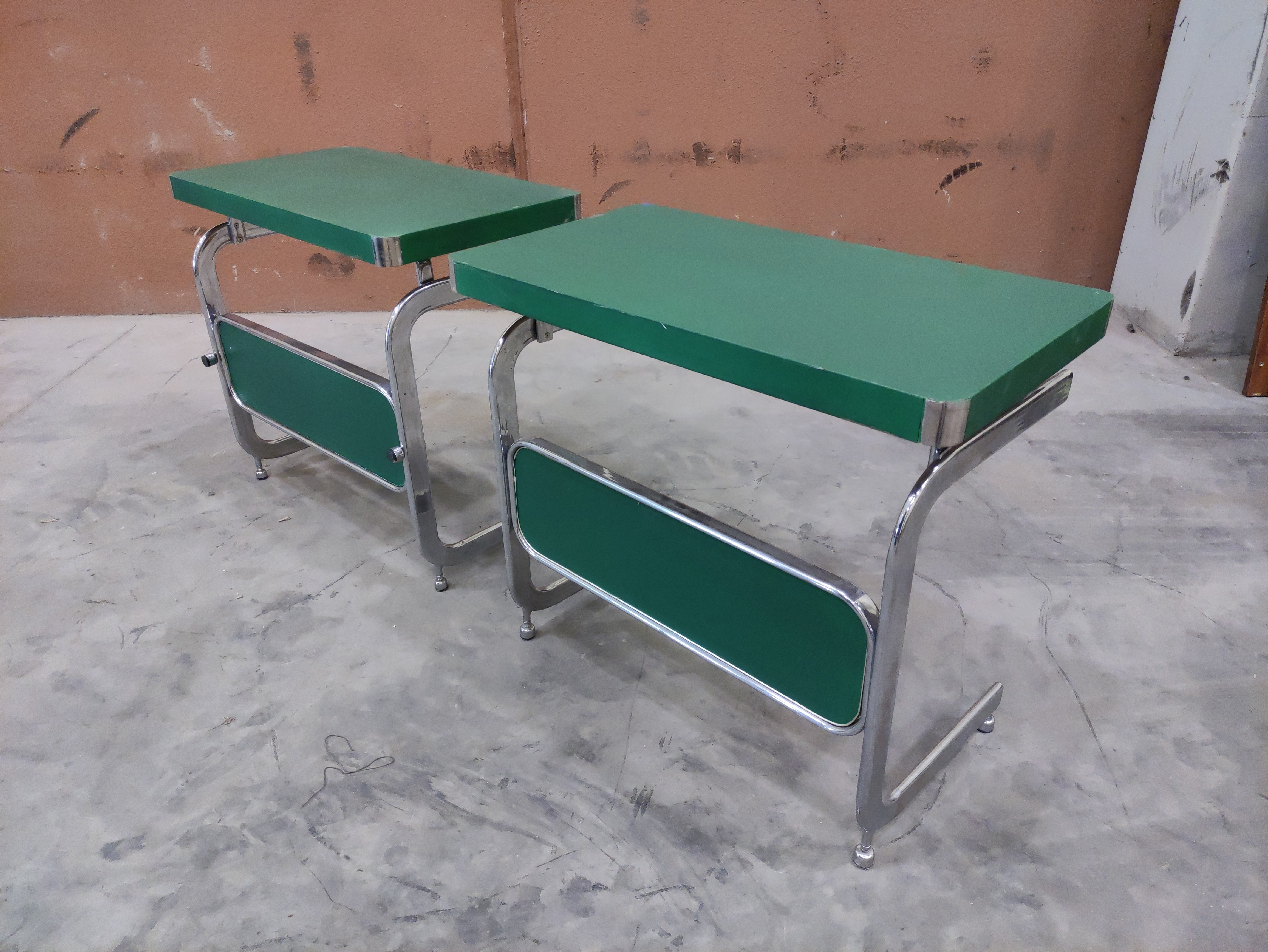 mesa oficina 2piezas mostrador inox formica 73x82x45 2u